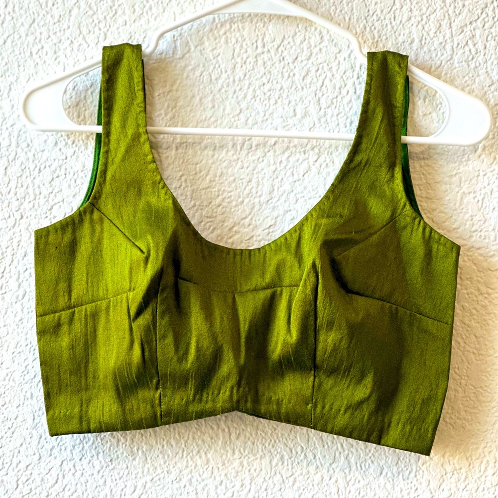 Sleeveless Deep U neck Blouse
